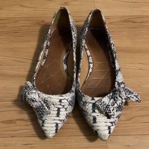 Isabel Marant snake skin bow flats